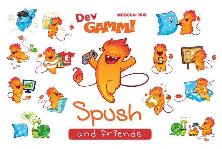 Spush is the new mascot-hero of DevGAMM